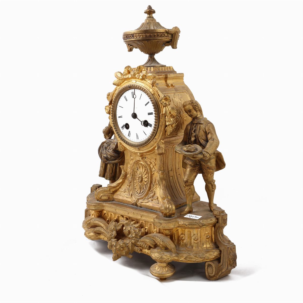 Orologio da Camino in Metallo Dorato