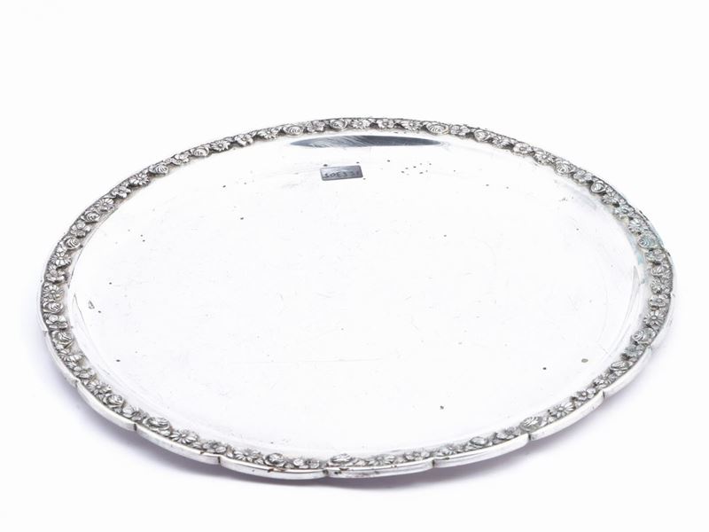 Vassoio Circolare in Argento, Coppini Firenze