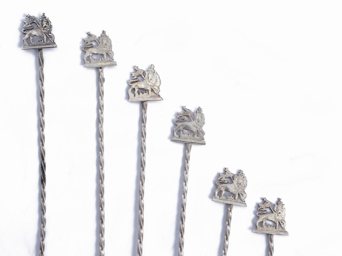 Assortimento di Cucchiaini in Argento da Collezione