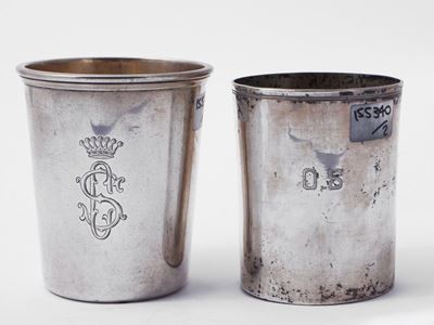Due Bicchieri da Collezione in Argento