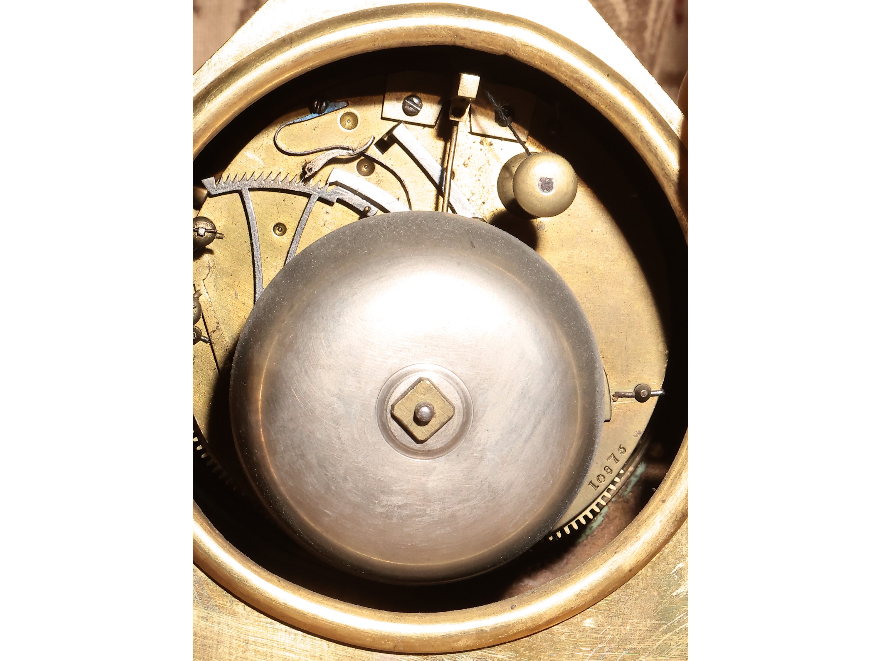 Orologio da Tavolo in Bronzo Dorato, Couvosier & Comp.e