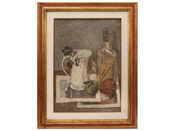 Giuseppe Manfredi : Still life  - Auction A florentine house. Between tradition and modernity Modern and contemporary art Collection of modern paintings and Design - II - - Maison Bibelot - Casa d'Aste Firenze - Milano