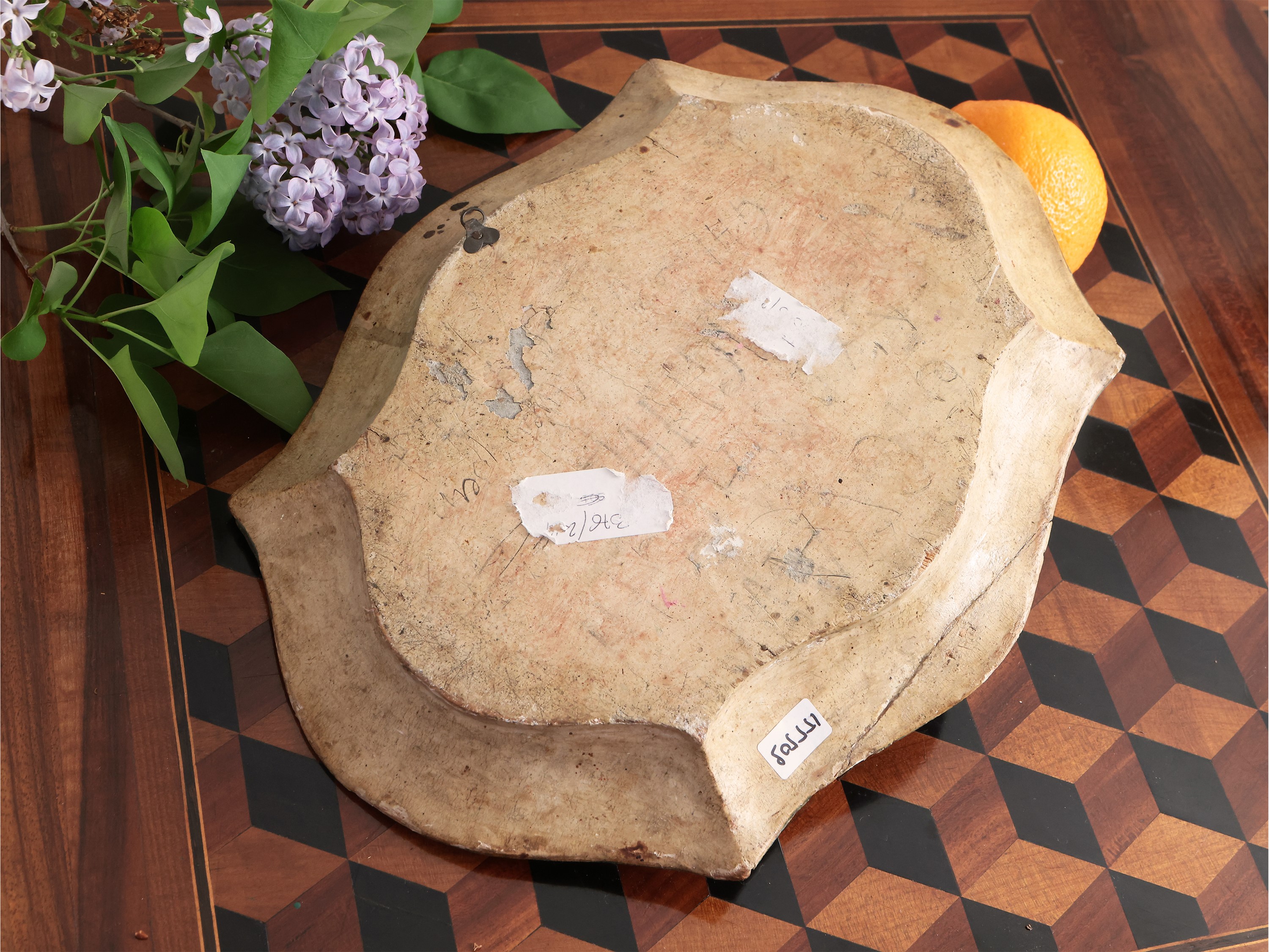 Piccolo Vassoio Laccato Ad Arte Povera