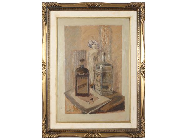 Giuseppe Manfredi : Still life  - Auction A florentine house. Between tradition and modernity Modern and contemporary art Collection of modern paintings and Design - II - - Maison Bibelot - Casa d'Aste Firenze - Milano