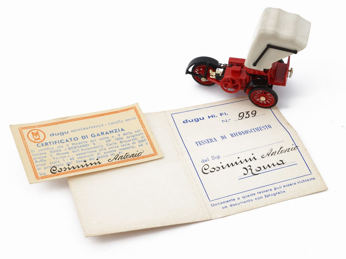 Modellino Dugu Bernardi 3/2 Hp 1896
