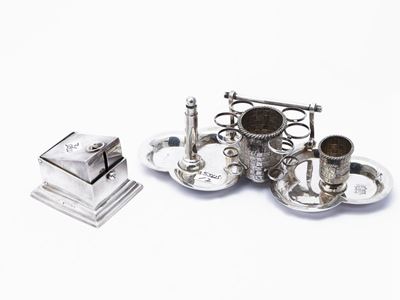 Set per Fumatori di Sigaro in Argento