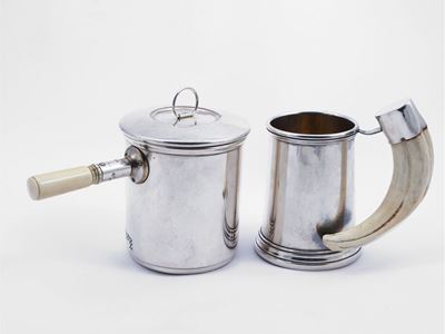 Boccale e Versatoio in Metallo Argentato