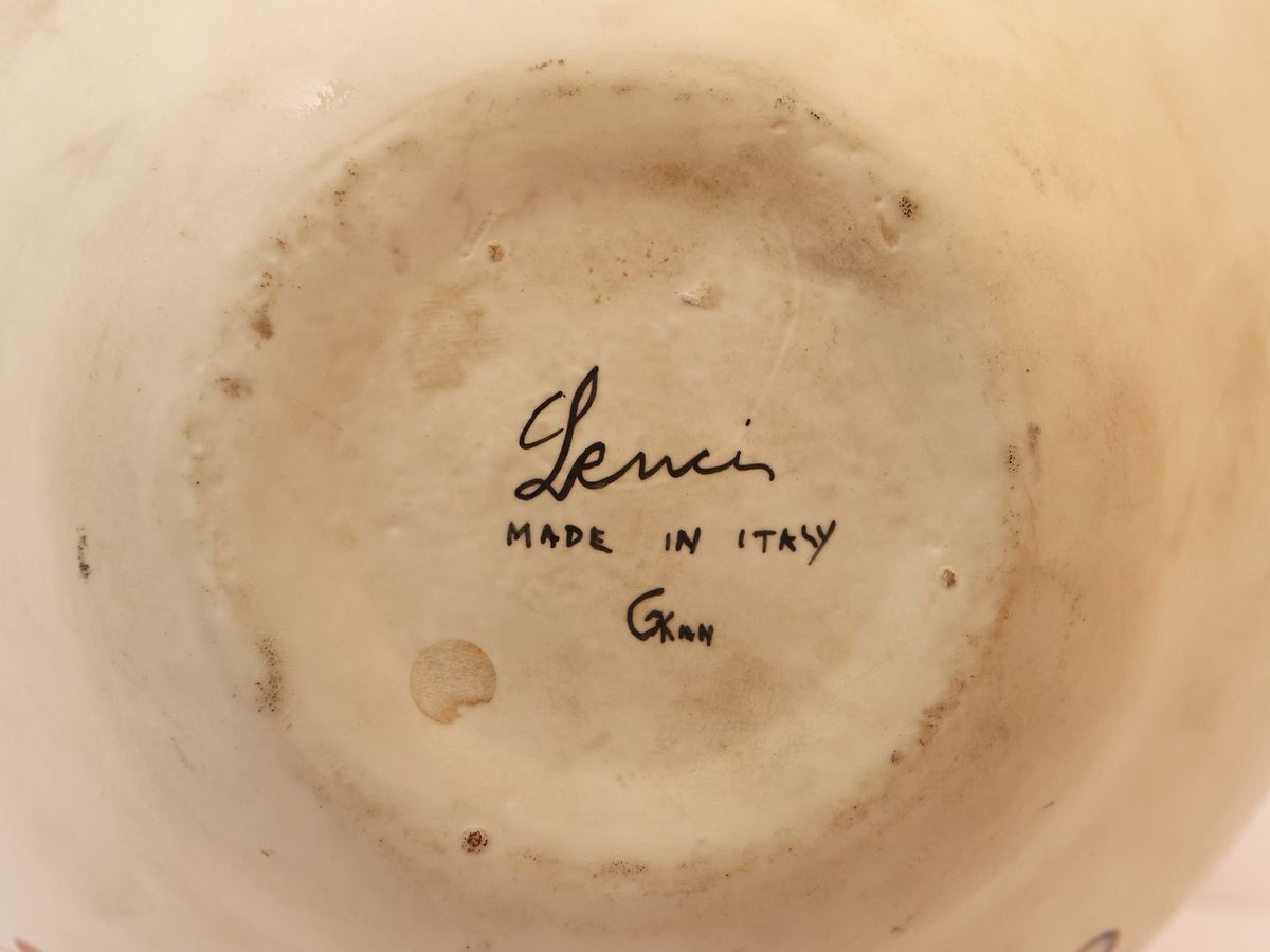 Vaso in Ceramica Modellata a Colaggio, Lenci Torino, Anni Trenta