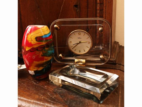 Harlequin thick glass vase