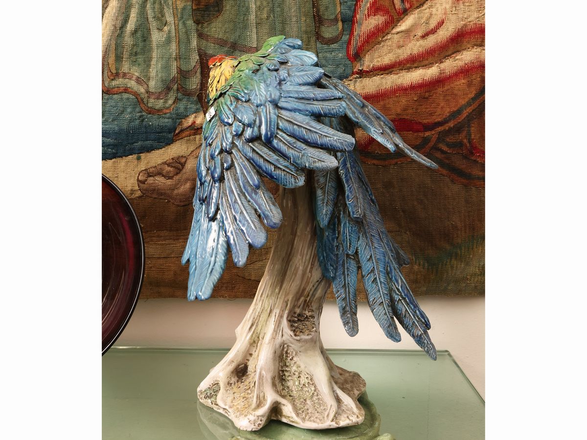 Pappagallo in Ceramica Policroma
