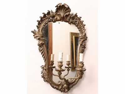 Ventola in Legno Intagliato e Dorato