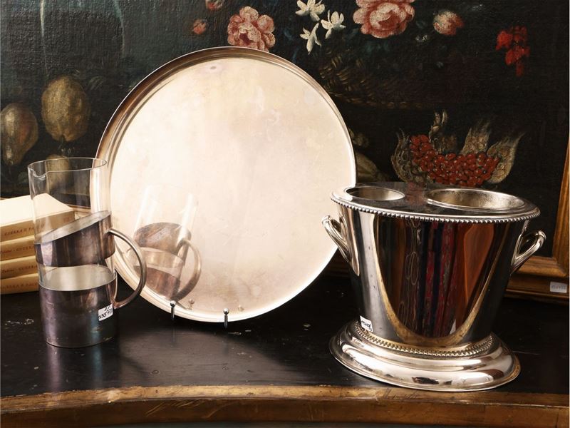 Set per Aperitivi in Metallo Argentato