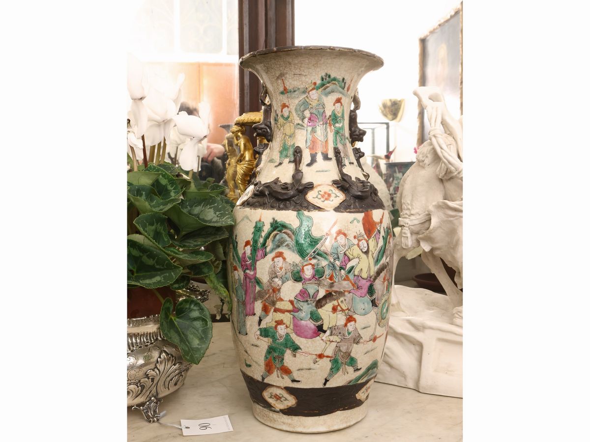 Coppia di Vasi Balaustro in Ceramica