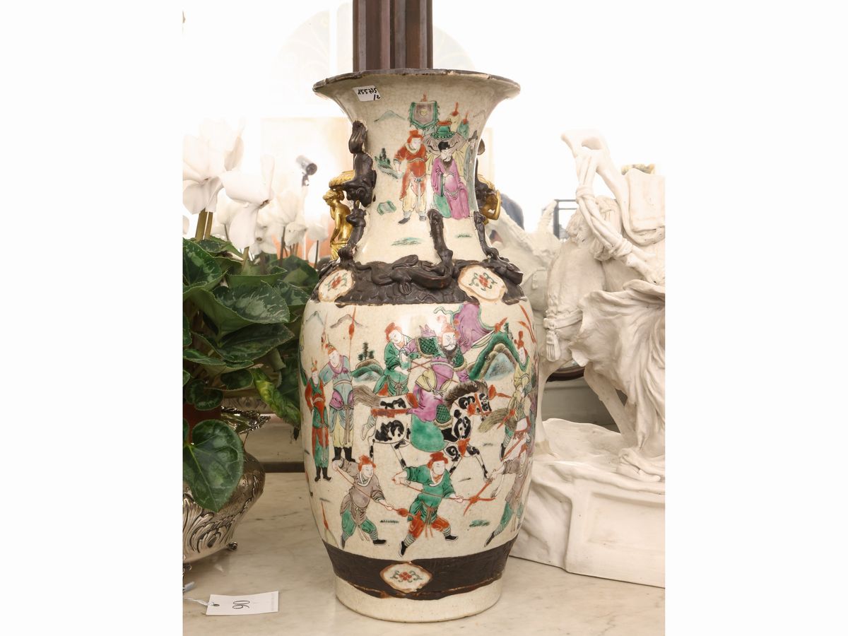 Coppia di Vasi Balaustro in Ceramica
