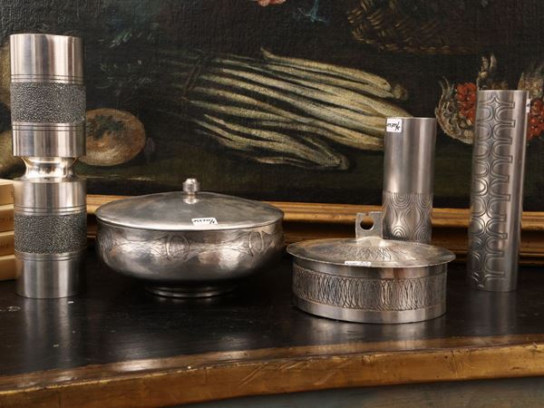 Accessori per la casa in metallo argentato