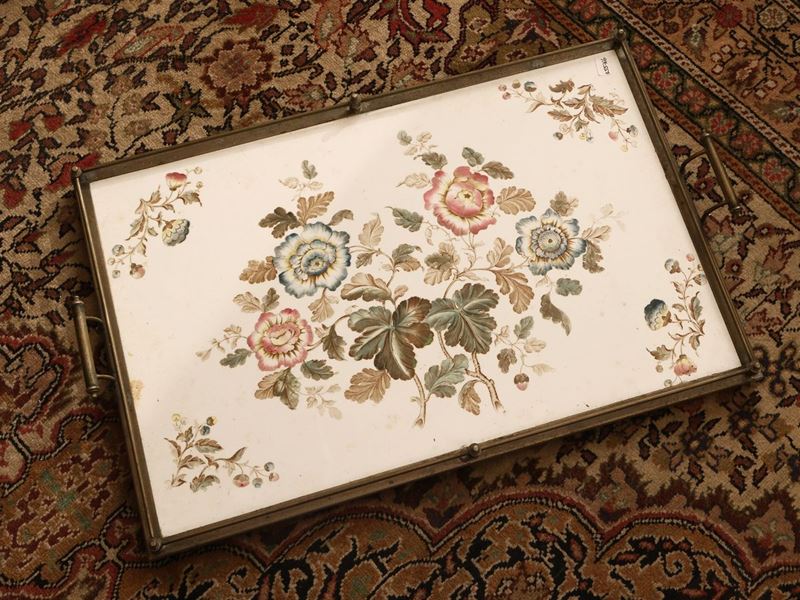 Grande Vassoio in Ceramica e Metallo