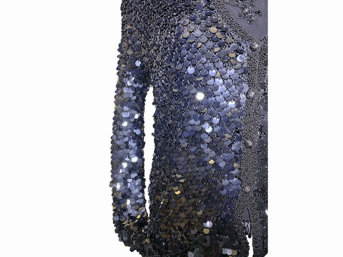Enrico Coveri, Cardigan in Paillettes e una Blusa