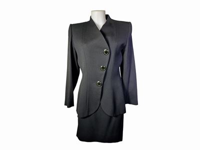Yves Saint Laurent Variation, Tailleur in Lana Nero