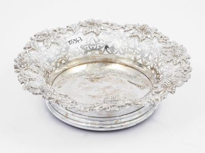 Cestino Sottobottiglia Traforato in Argento Sterling, Theodore B. Star
