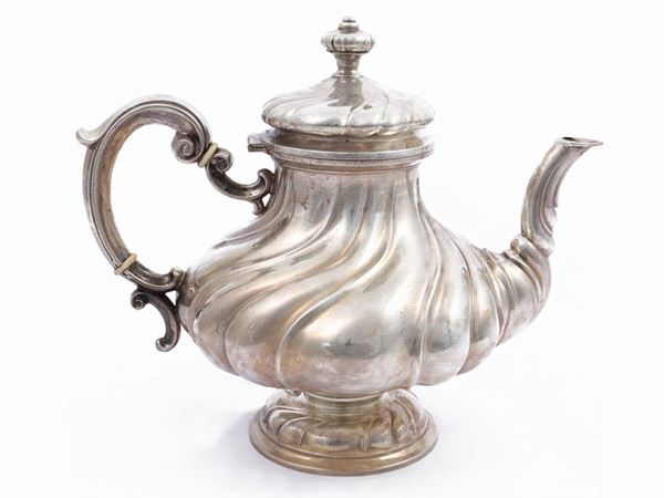 Silver teapot