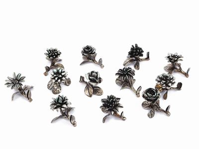 Serie di Dodici Segnaposto in Argento, Chiocchetti Lucca