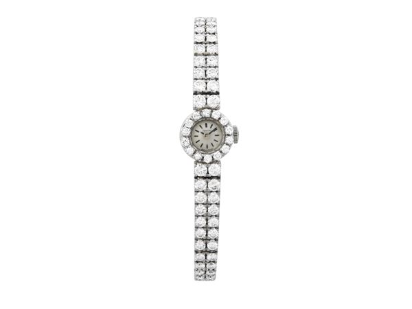 Zenith women's wristwatch in white gold with diamonds