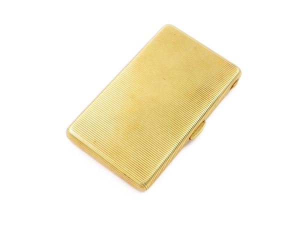 Yellow gold cigarette case