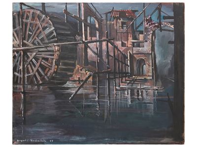 Veduta di Rudere con Mulino 1963