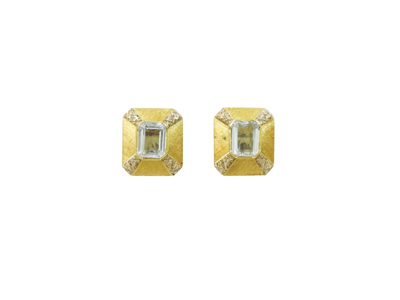 Orecchini in Oro Giallo con Acquemarine