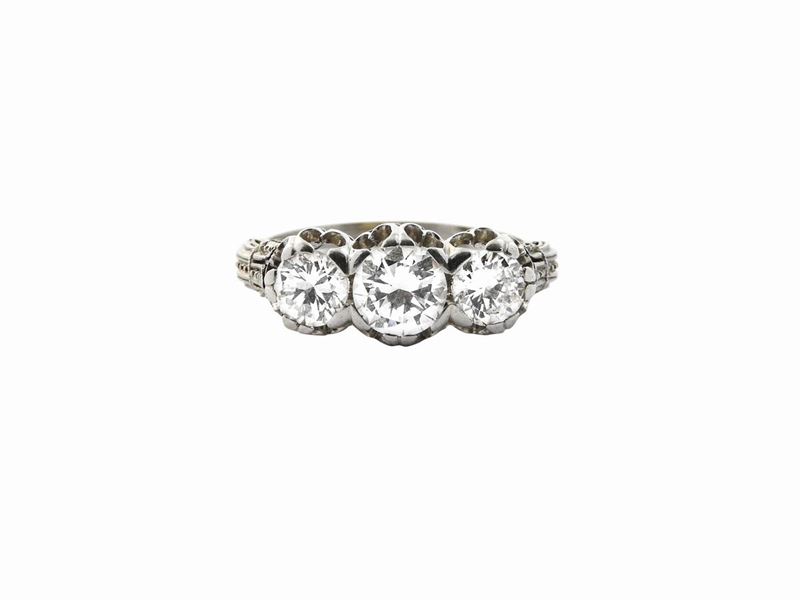 Anello in Platino con Diamanti