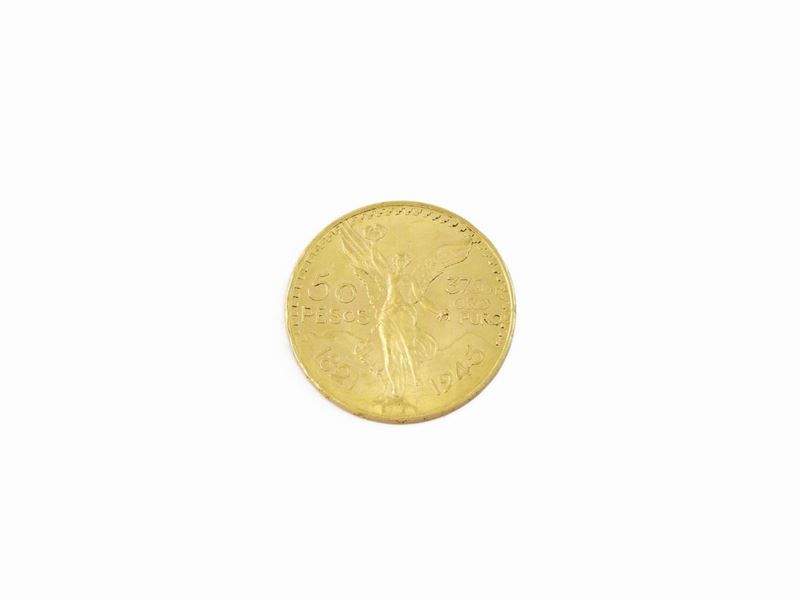 Una Moneta da 50 Pesos Messicani in Oro