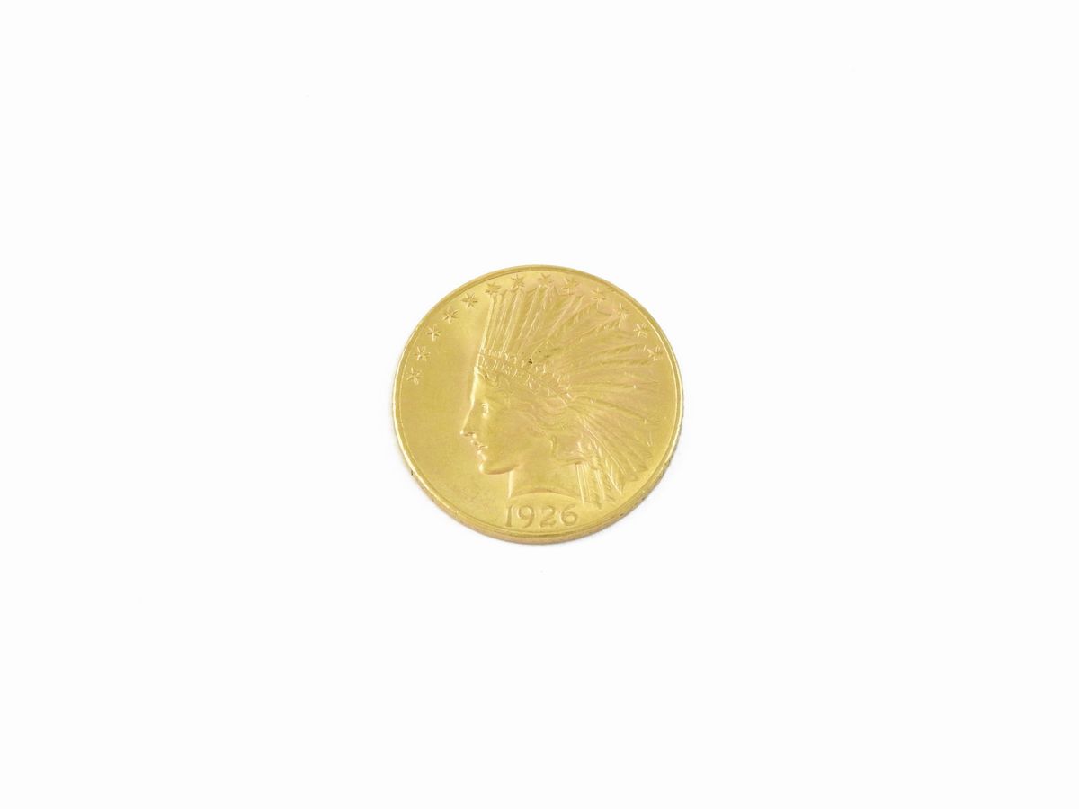 Una Moneta da 10 Dollari Indiani in Oro