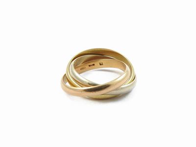 Anello Cartier Trinity in Oro Bianco, Giallo e Rosa