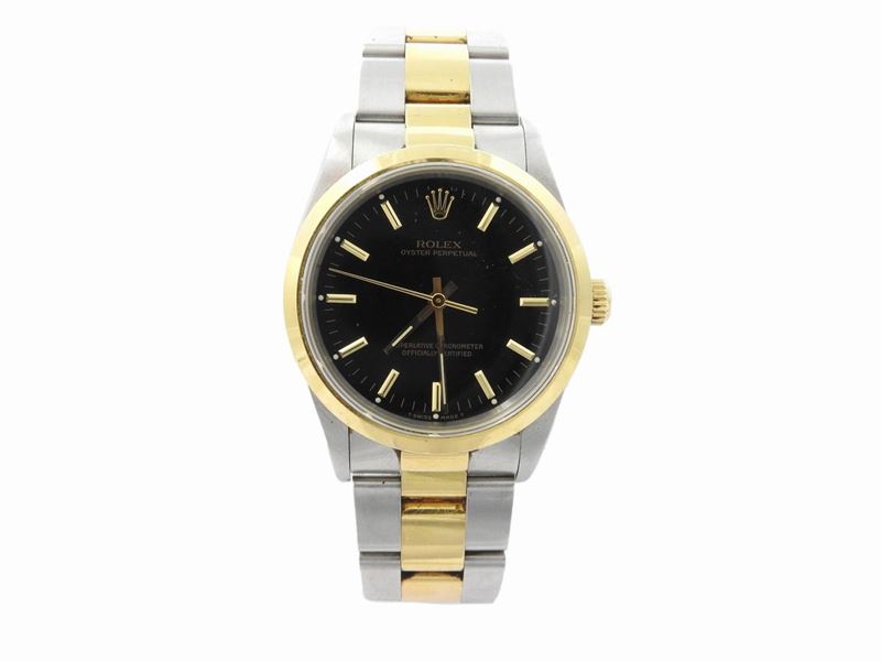 Orologio da Polso per Uomo Rolex Oyster Perpetual in Acciaio e Oro