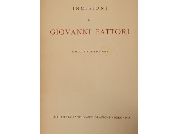Giovanni Fattori - Incisioni del Fattori
