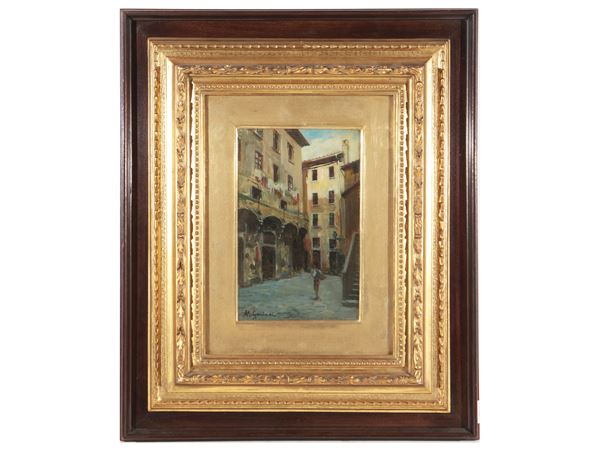 Michele Garinei : Piazza della Luna (Vecchio centro)  - Asta Arte Moderna e Contemporanea - Maison Bibelot - Casa d'Aste Firenze - Milano