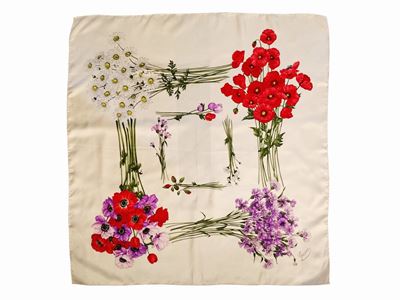 Gucci,"flora", Foulard in Seta
