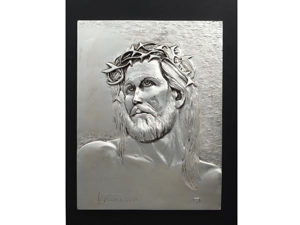 Bas-relief covered in 925 silver