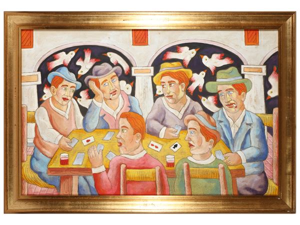 Roberto Sguanci : The card game  - Auction The art of furnishing - Maison Bibelot - Casa d'Aste Firenze - Milano