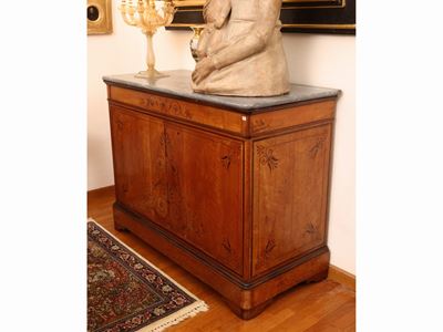 Cassettone-credenza Impiallacciato in Acero, Carlo X