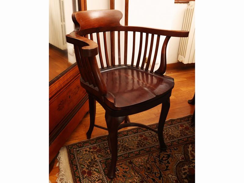 Poltrona Girevole da Scrivania in Satinwood