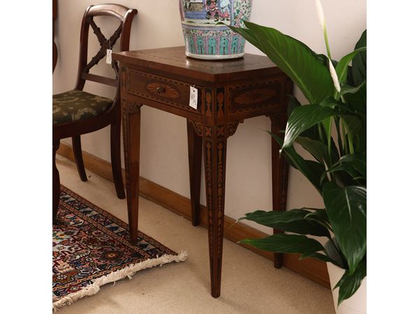 Pair of walnut coffee tables