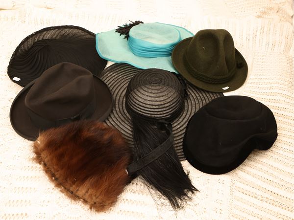 Assortment of vintage hats