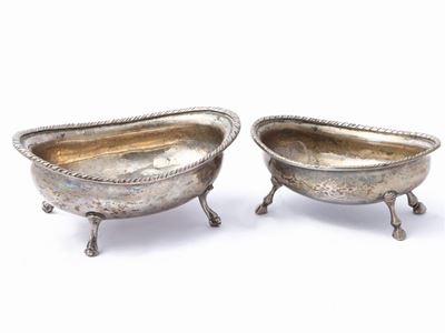 Due Cestini Porta Bon Bon in Argento D'epoca