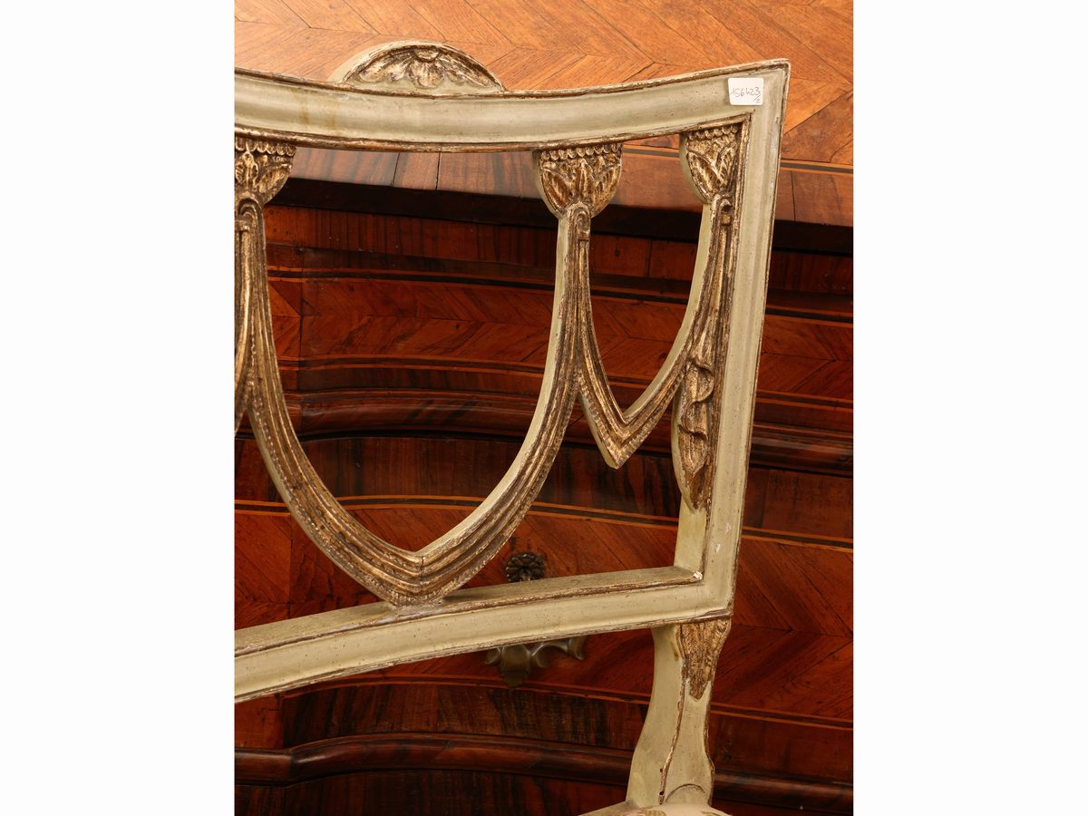 Coppia di Sedie in Legno Laccato