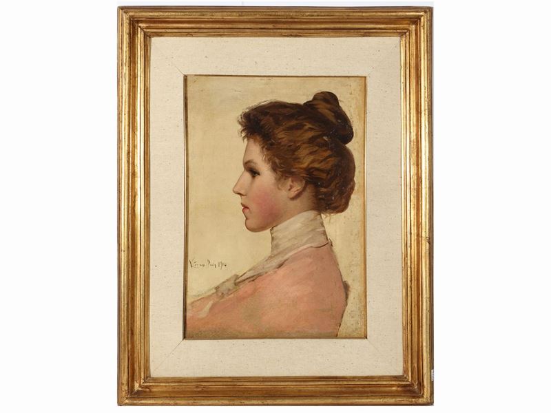 Vittorio Corcos - Profilo Femminile 1904