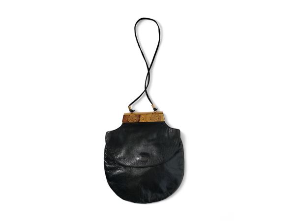 Tramontano, Black leather shoulder bag