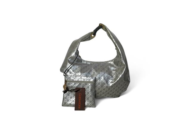 Gherardini, Silver canvas shoulder bag