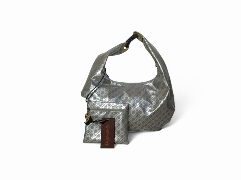 Gherardini, Borsa a Spalla Argento in Tela
