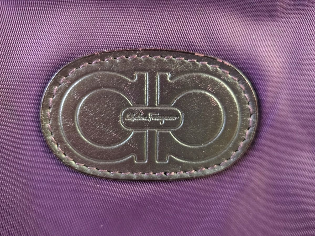 Salvatore Ferragamo, Shopping Bag in Tela Viola